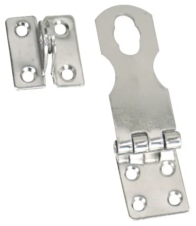 S-4052C – WHITECAP IND Lock Hasp, Fixed Safety Chrome Plated Silver Stainless Steel 1-1/4 Inch Length x 3 Inch Width